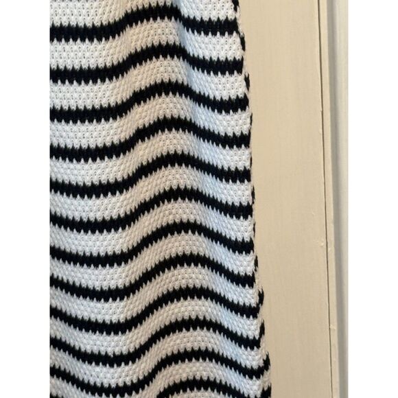Zara Black and White Knit Midi Dress Size M - Picture 6 of 6
